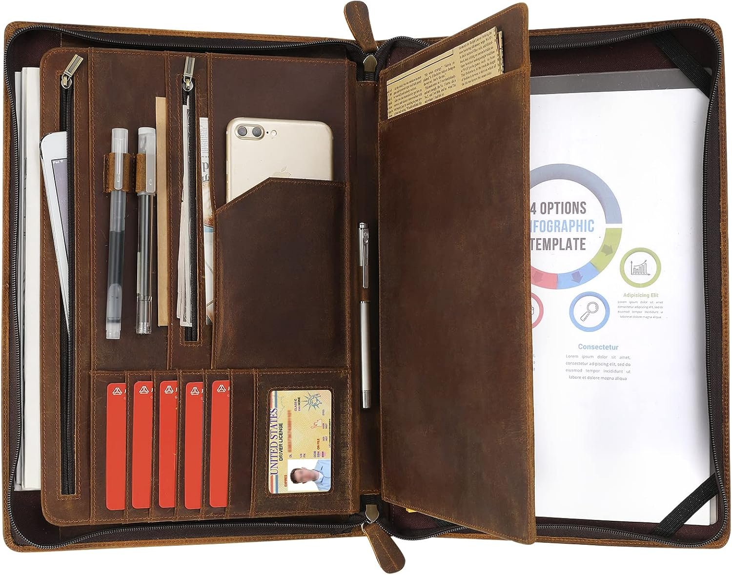 Dark Brown 12x24 Full Grain Leather Sheets for Crafting – 2mm Thick by RingSun